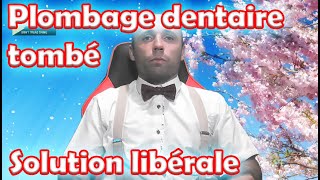 Plombage dentaire tombé rage de dent remplacement par pensivement dentaire ou dent artificiel [upl. by Heimer]