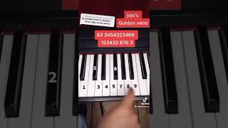 Jojos Golden wind piano tutorial jojosiwa jojos [upl. by Mcnutt]