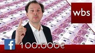 Facebook muss 100000 Euro Ordnungsgeld zahlen  Rechtsanwalt Christian Solmecke [upl. by Yralih448]