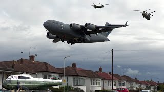 Presidential helicopters arrive in London 🇺🇸 [upl. by Low555]