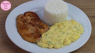 FILÉ DE FRANGO COM CREME DE MILHO  RECEITAS DA CRIS [upl. by Miah807]