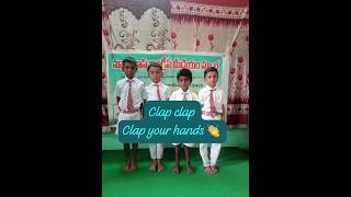 Clap Clap 👏 clap your hands By 1st class students newvikasenglishmediumschool [upl. by Anawaj275]