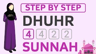 Learn How to Pray 4 Rakat Sunnah Dhuhr Salah Step by Step  Female Hanafi Method  Dhuhr Namaz [upl. by Anyt445]