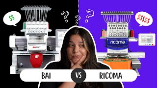 BAI vs Ricoma Embroidery Machines  Which Industrial Embroidery Machine Is Best For Your Business [upl. by Goldie]