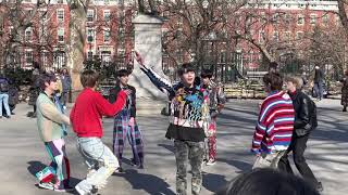 BLITZERS 블리처스 Busking in NYC 220215 Blitz Next Level Remix [upl. by Dhaf]