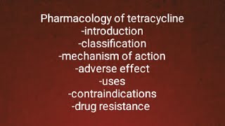 Tetracyclines  pharmacology detail explanation in hindi with mechanism of action Decode pharmacy [upl. by Yadnus653]