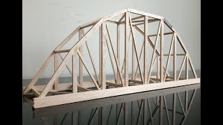 Parker Truss Bridge Model – TimeLapse [upl. by Salhcin475]