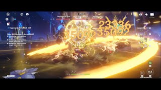 Genshin Impact  C6 Noelle  R1 Redhorn Stonethresher Quad Geo in 23 Abyss 12 [upl. by Llertnor]