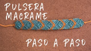 Tutorial macrame pulsera de hilos ancha paso a paso [upl. by Netsruk]