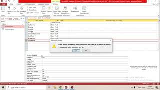 datasheet and Design View in Access Class [upl. by Ynehpets297]