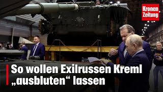 So wollen Exilrussen Kreml „ausbluten“ lassen  kronetv NEWS [upl. by Akirdnwahs]