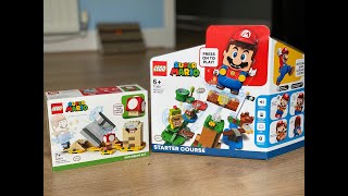 Lego Super Mario  Starter Course and Monty Mole amp Super Mushroom Expansion Set  Unboxing and Build [upl. by Horacio]