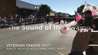 Baker High School Band Veterans parade 2017 Crestview Florida [upl. by Beaufort54]