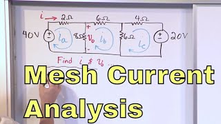 10  Intro to Mesh Current Circuit Analysis EE Circuits [upl. by Medrek]