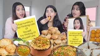 60 Seconds Read the Mirror Image Food Challenge  Golgappa Handi Biryani Sandwich etc Challenge [upl. by Saerdna622]