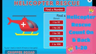 KS1 Maths Helicopter Rescue Game  Count On and Back 120 [upl. by Ilrac585]