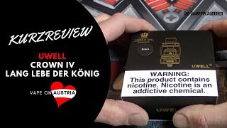 Kurzreview UWELL Crown IV  Lang lebe der König [upl. by Thorrlow]