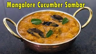 Mangalore Style CucumberSouthekayi Sambar in MalaylamTemple Style Sambar Nishis Kitchen Vlogs422 [upl. by Nyladgam]