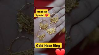 Gold Nose Rings jewellery shorts nosering [upl. by Yesdnyl198]