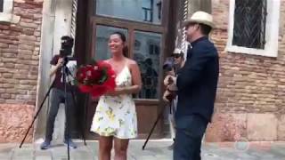 Crazy Surprise Proposal in Venice [upl. by Rutter]