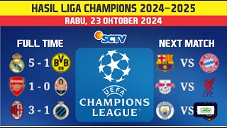 Hasil Liga Champions Tadi Malam  Rabu 23 Oktober 2024 [upl. by Lede]