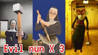 Evil nun 2 vs Evil nun vs The nun jumpscares amp game over scene [upl. by Nylyrehc]