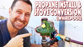 Installing Propane Gas Line In House And Converting Our Natural Gas Stove To LP [upl. by Thorin]