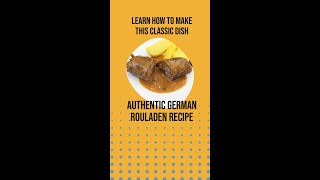 Authentic German Rouladen Recipe [upl. by Ayanal485]