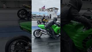 Kawasaki ZX14 vs Yamaha R1 [upl. by Llevol]