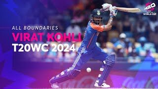 Every Virat Kohli boundary at T20WC 2024 [upl. by Ativel866]