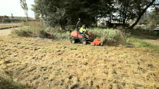 Husqvarna P525D with Flail Mower attachment [upl. by Benkley]