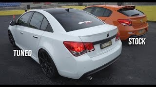 Holden Cruze turbo  Stock vs Tuned [upl. by Siraval]