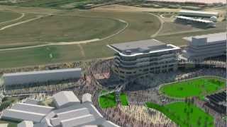 Cheltenham Racecourse development flyover [upl. by Eelsew167]