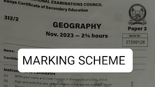 Kcse 2023 Geography paper 2 marking scheme Kcse past papers Kcse 2024 prediction [upl. by Guzel]