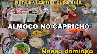 ALMOÇO CASEIRO DELICIOSO 🤭 NUNCA VI TANTA ROUPA SUJA NÃO TINHA MAIS ROUPA PRA VESTIR 🥲 [upl. by Terle82]