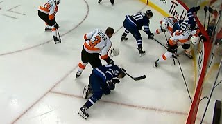 Gudas tossed after cracking down on Perreault’s head with stick [upl. by Alicia]