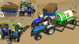 NewHollywood 3630 amp Ford 3600 testing in ramp attached to trolley and thresartractor game new video [upl. by Vlada]