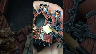 Ironweld Great Cannon Painting the shields in NMM Plus Red Wood Decals Ribbons and more AOS COS [upl. by Rehtae]