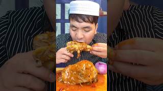 ASMR MUKBANG  Whole Sheep Head With Spicy Garlic Sausage Eating asmr mukbang viral [upl. by Sane]