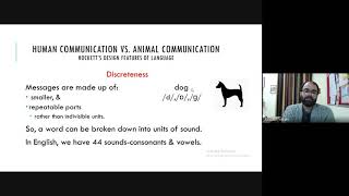 Charles Hocketts Design Features of Language in A Course in Modern Linguistics 1958 [upl. by Novla]