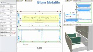 Blum Metafile in Cabinet Vision Solid from Solid Setup [upl. by Kermit]