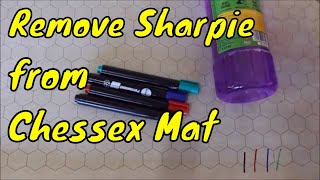 How to Remove Permanent Pen from Chessex Vinyl Mat [upl. by Enael709]