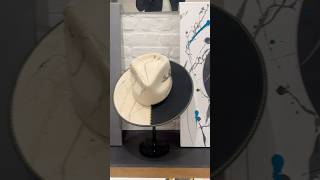 CUSTOM HAT ON THE CANVAS fedora hat painted fashion streetwear headwear short sombrero arte [upl. by Aisilef998]