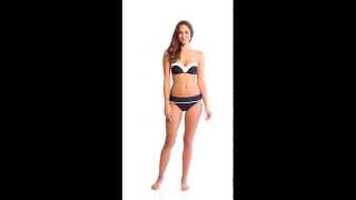 Nautica Womens Spindle Underwire Bandeau Top  SwimOutletcom [upl. by Clower]