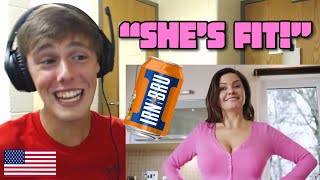 American Reacts to the FUNNIEST IrnBru Adverts [upl. by Ina]