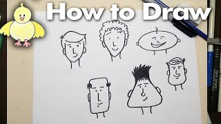 Drawing How To Draw Easy Cartoon Faces Step by Step [upl. by Charie688]