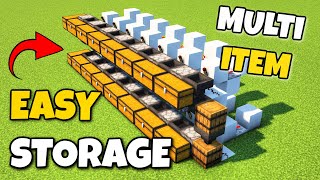 Silent Early Game Storage System  Minecraft Tutorial [upl. by Ecirtnas]