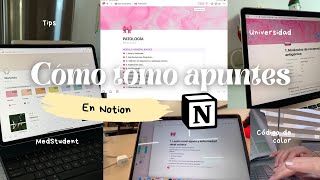 CÓMO TOMO APUNTES EN NOTION ✨ Tips organización tutorial MedStudent [upl. by Rosol]