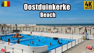 Oostduinkerke Beach  Belgium Walking Tour 4k60fps 2022 ⛱ [upl. by Connett]