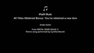 MGS4 Snake Eater iPod Song Unlocked [upl. by Andri947]